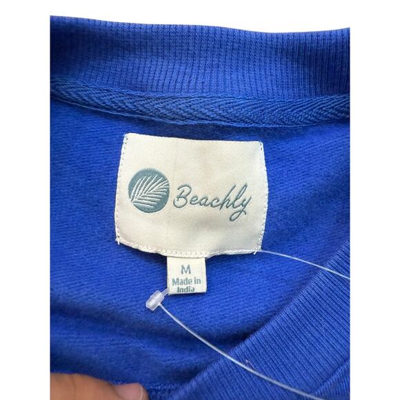 NWT Beachly Women's Blue Surf Graphic Long Sleeves Crew Neck Sweatshirt Size M - Picture 3 of 6